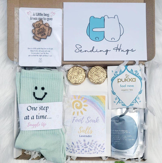 VEGAN Recovery Care Package, HUG in a BOX, Hospital Recovery Gift For Her, Thinking Of You, Sending Hugs, Get Well Soon, Pick Me Up Gift