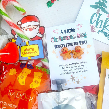 Secret Santa Cosy CHRISTMAS HAMPER, Christmas Spa Gift Box, Christmas Treats Gift Box, Christmas Hug  in a Box, Christmas Socks Spa Gift Box