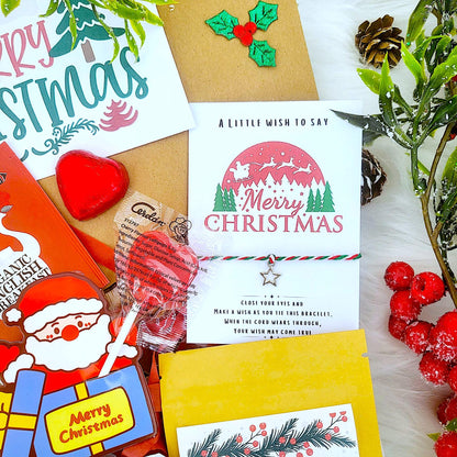 Secret Santa Gift, Mini Christmas Hamper, Christmas Socks Gift Box,  Christmas Eve Spa Gift, Christmas Hug  in a Box, Christmas Socks