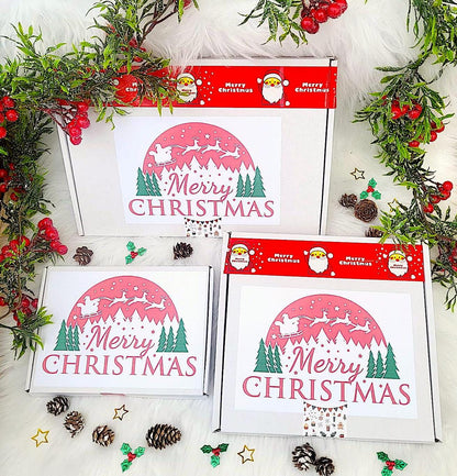 Mini Christmas Hamper, Matching Pom Pom Socks Christmas Spa Gift for Her and Him, Christmas Treats Gift Box, Christmas Hug  in a Box,