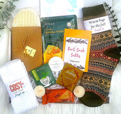 Cozy Night In Pamper Hamper: Hygge Gift Box, Sending Hugs, Get Well Soon
