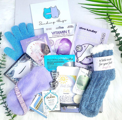 Lavender Spa Gift Box: Self-Care, Sleep Well, Sending Hugs
