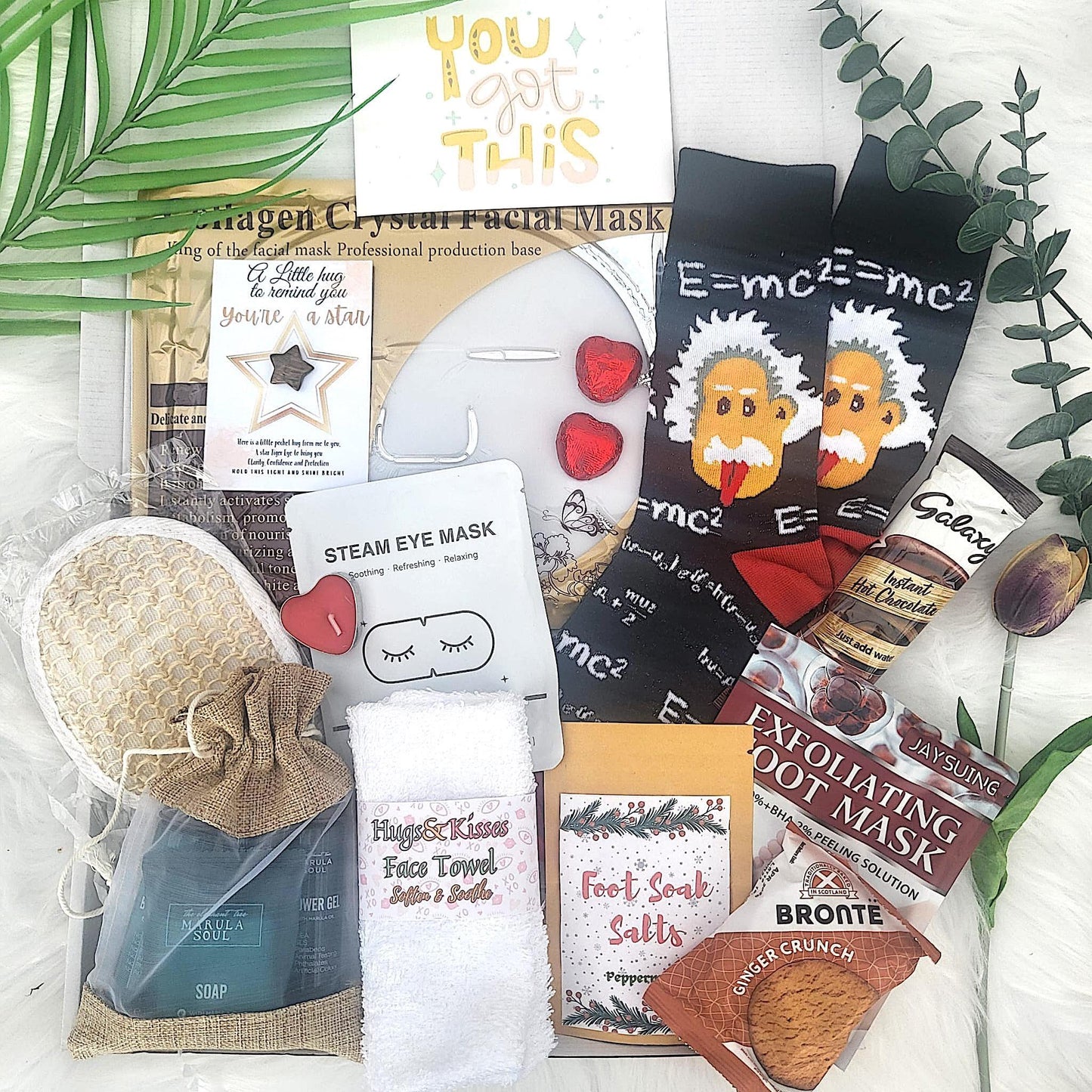 Good Luck University Survival Gift Box: College Student Care Package, Hug in a Box