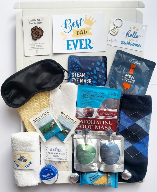 Father’s Day Gift for Dad - Best Dad Ever Spa Gift Box – Men’s Self Care Hamper - Relaxation Gift Set for Him - Pamper Box for Him