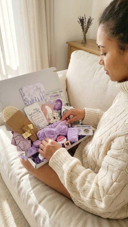New Mum Relaxing Lavender Spa Gift Box - Postpartum Care Package