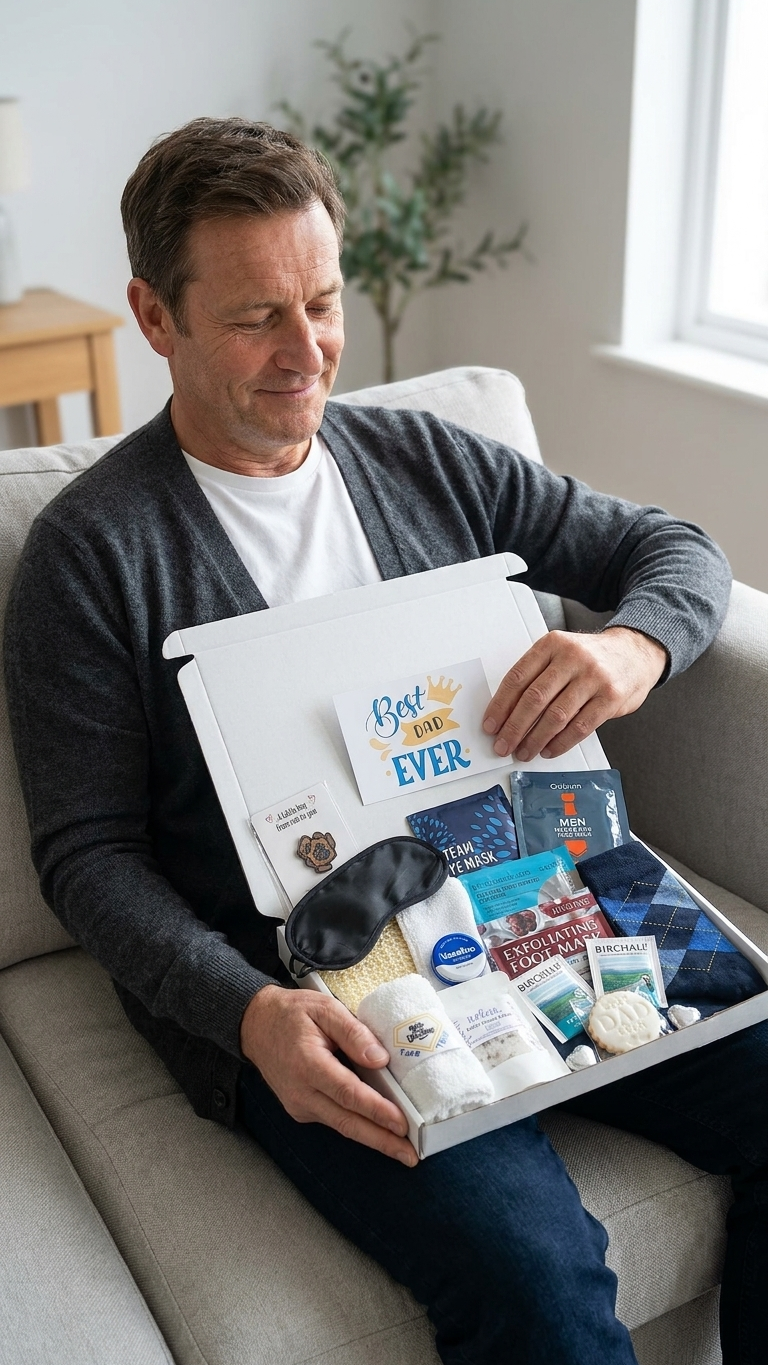 Best Dad Ever Spa Gift Box – Father’s Day Gift for Dad, Men’s Self Care Hamper, Relaxation Gift Set for Him, Pamper Box
