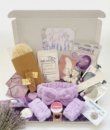 New Mum Spa Gift Box – Relaxing Pamper Hamper - Postpartum Care Package - Baby Shower