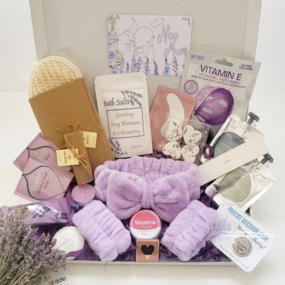 New Mum Spa Gift Box – Relaxing Pamper Hamper - Postpartum Care Package - Baby Shower