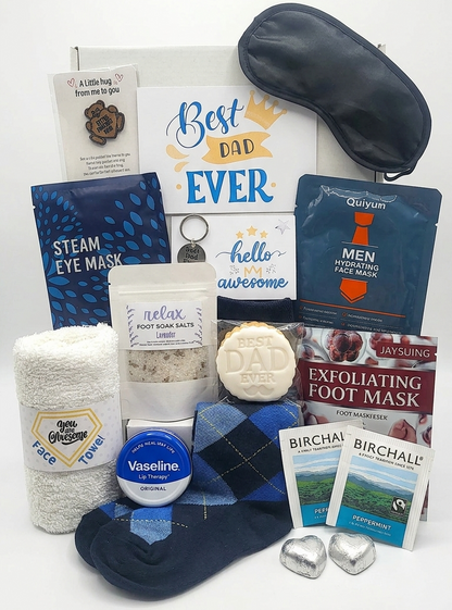 Best Dad Ever Spa Gift Box – Father’s Day Gift for Dad, Men’s Self Care Hamper, Relaxation Gift Set for Him, Pamper Box