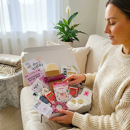Vegan Pamper Hamper for Her - Birthday Self care Gift Box