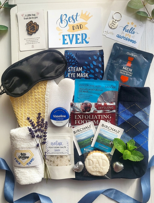Best Dad Ever Spa Gift Box – Father’s Day Gift for Dad, Men’s Self Care Hamper, Relaxation Gift Set for Him, Pamper Box