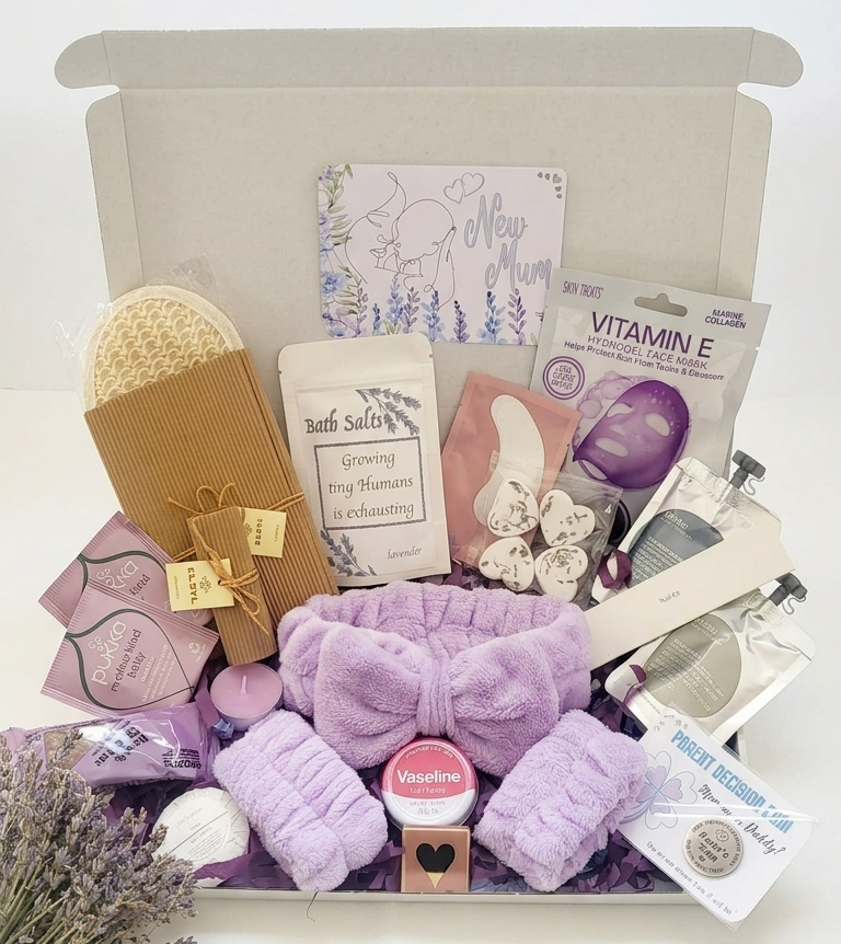 New Mum Relaxing Lavender Spa Gift Box - Postpartum Care Package