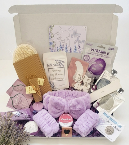 New Mum Relaxing Lavender Spa Gift Box - Postpartum Care Package