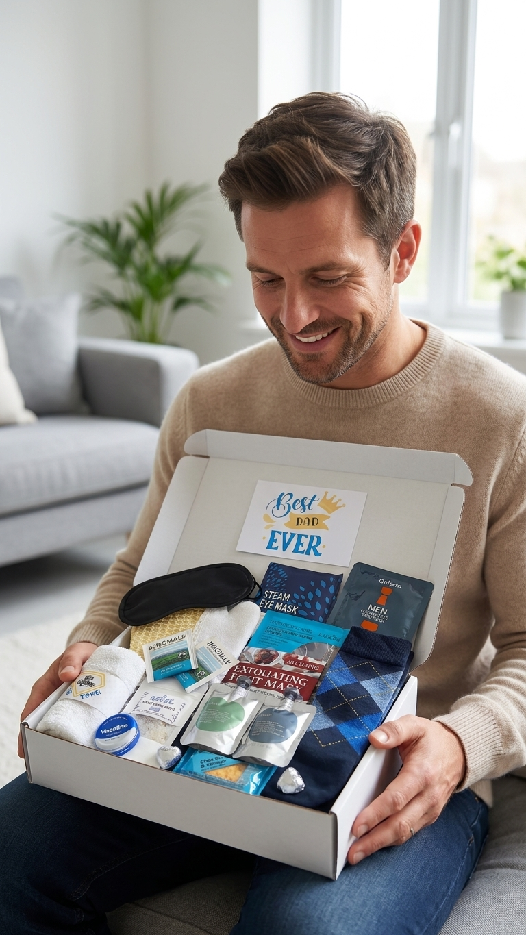 Father’s Day Gift for Dad - Best Dad Ever Spa Gift Box – Men’s Self Care Hamper - Relaxation Gift Set for Him - Pamper Box for Him