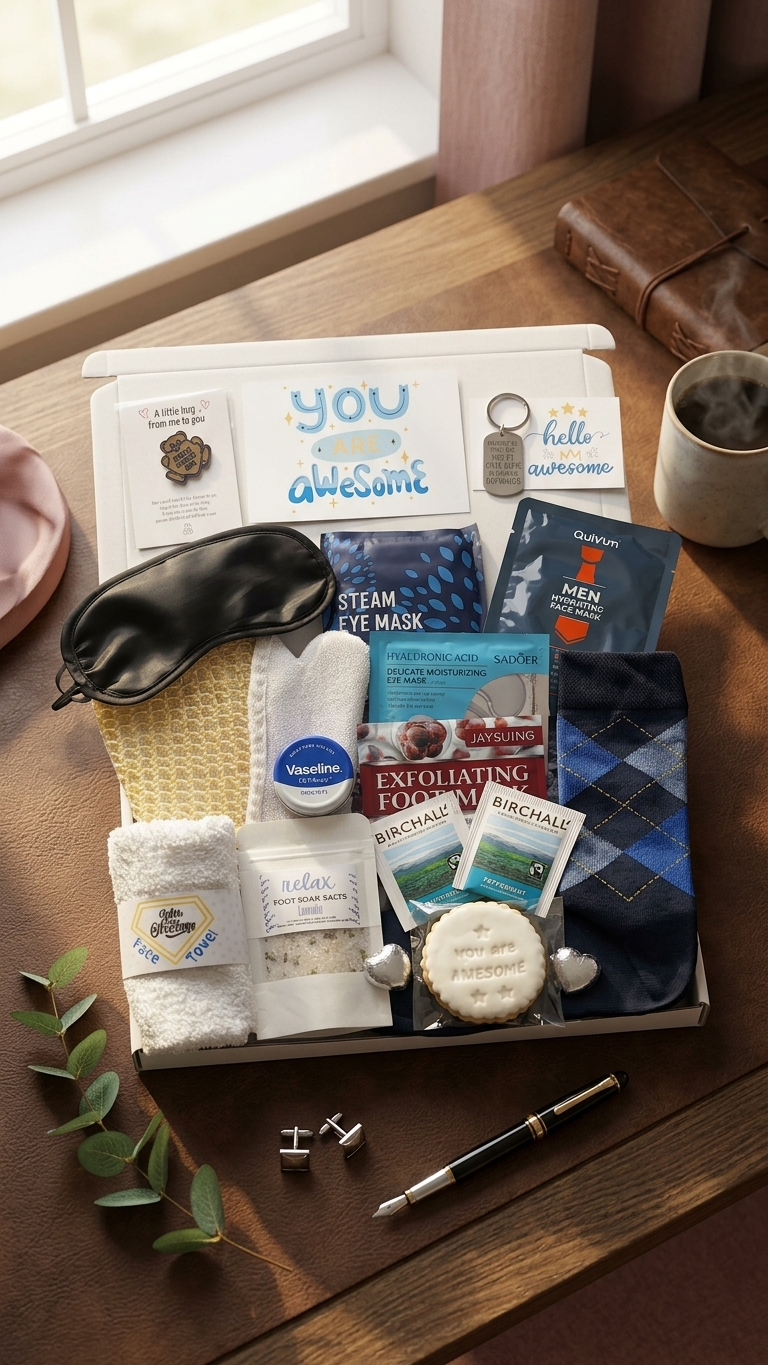 You're Awesome Men Spa Care Package, Hug in a Box for Him, Men You Got This Gift Box