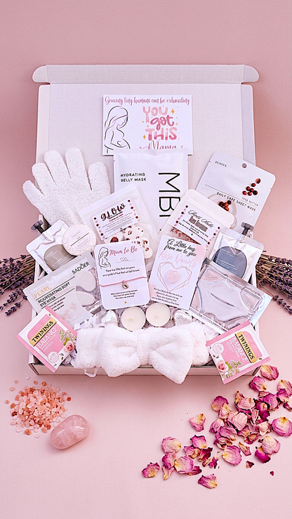 Luxury Pregnancy Spa Gift Box: Mum-to-Be Pamper Hamper with Belly Mask