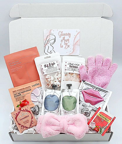 Glowing Mum-to-Be Spa Gift Box: Pregnancy Pamper Set, Rose Quartz Protection, Pregnancy Essentials