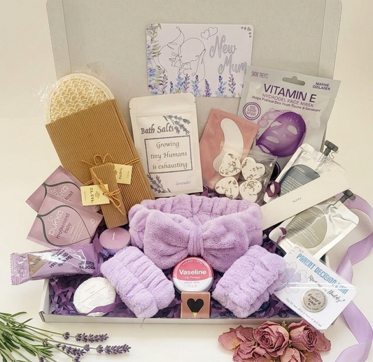 New Mum Relaxing Lavender Spa Gift Box - Postpartum Care Package