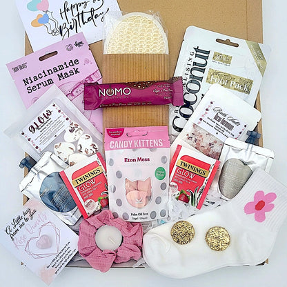 Vegan Pamper Hamper for Her - Birthday Self care Gift Box