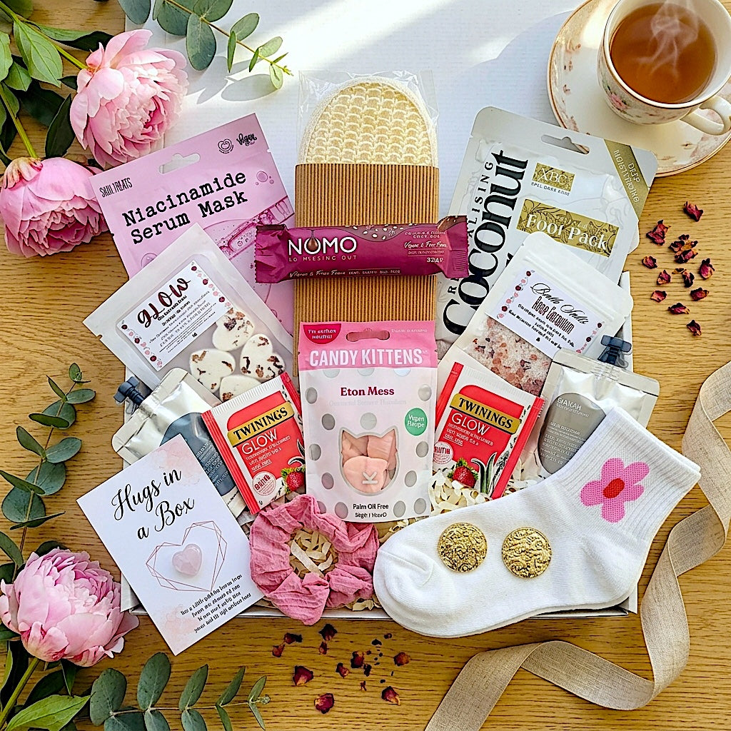 Vegan Pamper Hamper for Her - Birthday Self care Gift Box