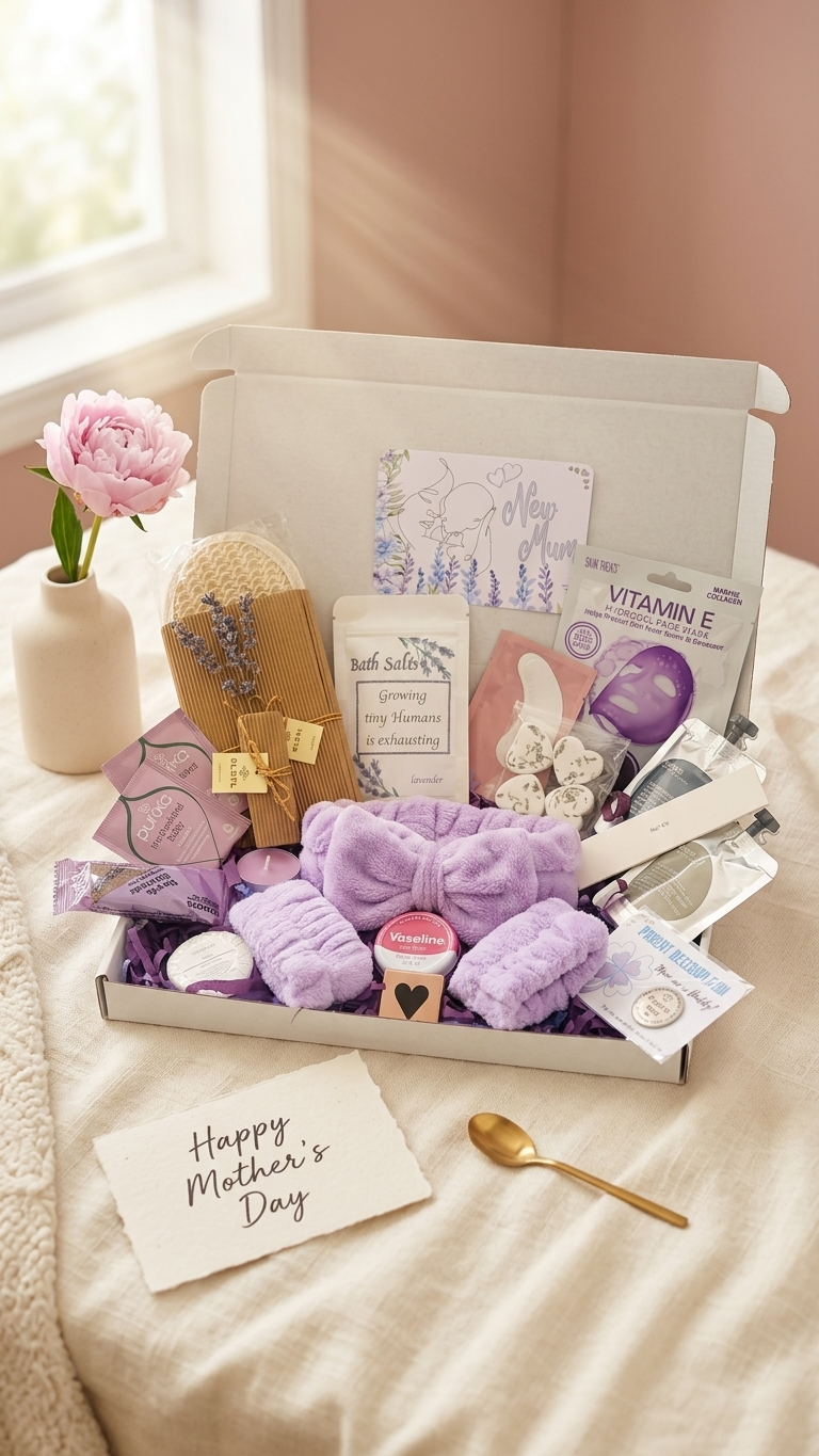 New Mum Relaxing Lavender Spa Gift Box - Postpartum Care Package