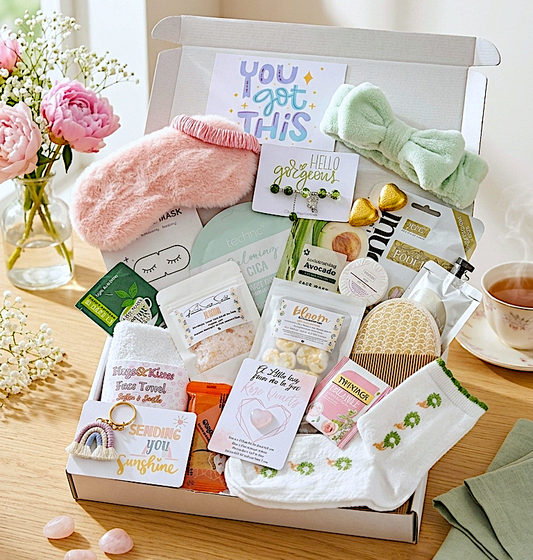 Pastel Smooth Relaxing Spa Gift Box for Women: Happy Birthday, You Got This, Hug in a Box
