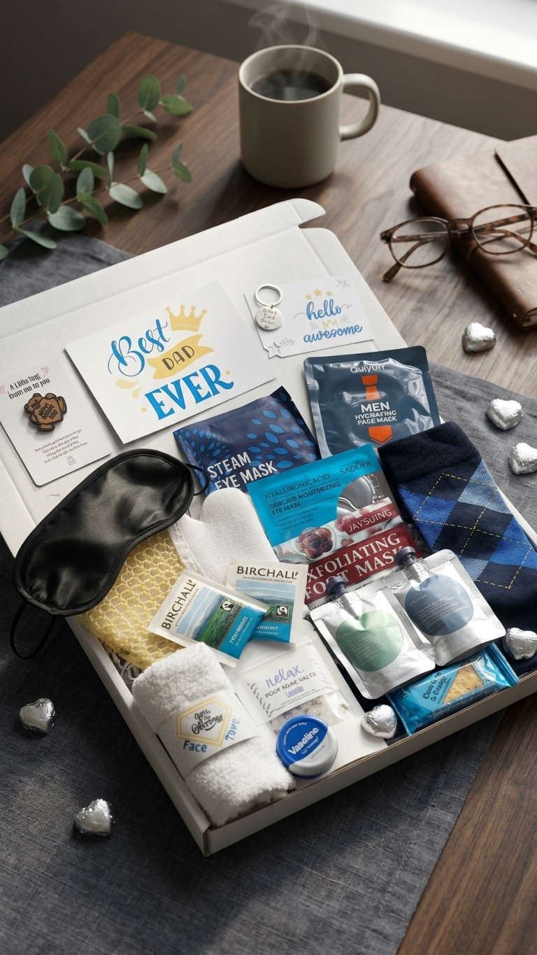 Father’s Day Gift for Dad - Best Dad Ever Spa Gift Box – Men’s Self Care Hamper - Relaxation Gift Set for Him - Pamper Box for Him