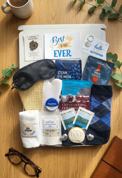 Best Dad Ever Spa Gift Box – Father’s Day Gift for Dad, Men’s Self Care Hamper, Relaxation Gift Set for Him, Pamper Box