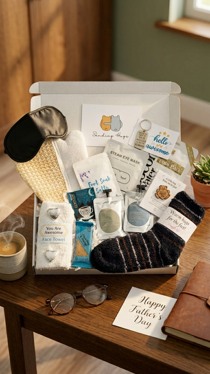 Father's Day Gift Box | Men's Spa Care Package | Hug in a Box for Him