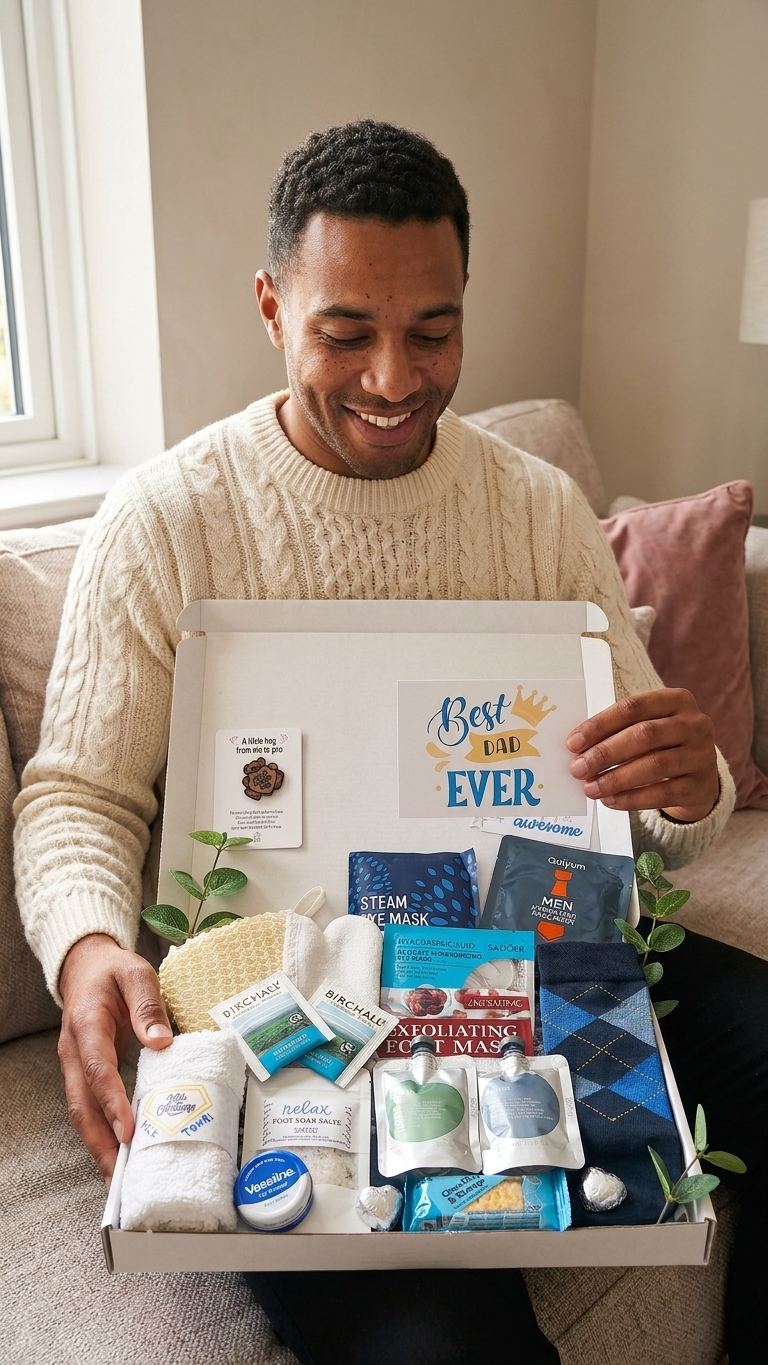 Father’s Day Gift for Dad - Best Dad Ever Spa Gift Box – Men’s Self Care Hamper - Relaxation Gift Set for Him - Pamper Box for Him